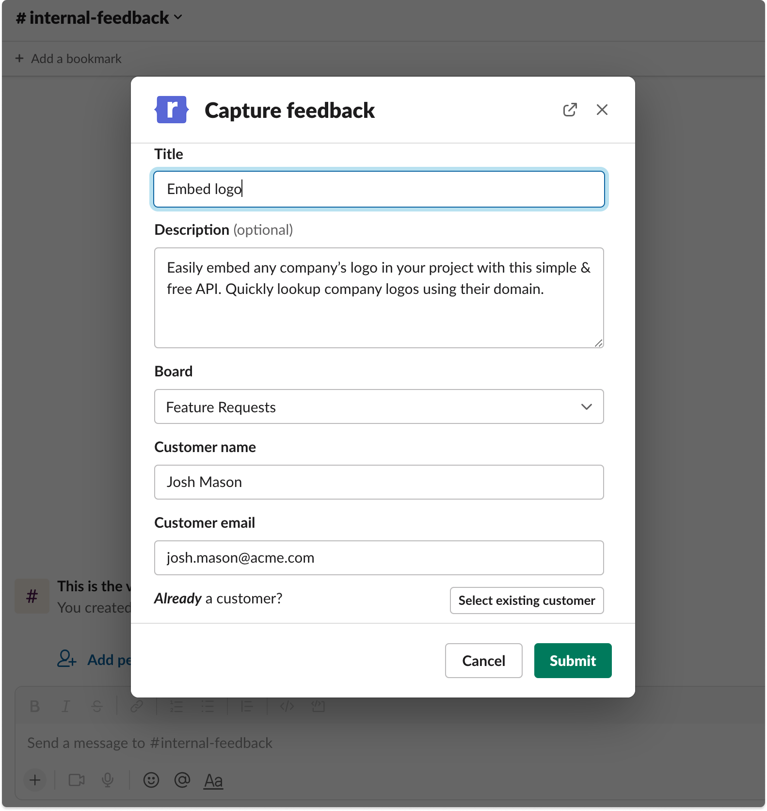  Collect feedback from Slack Channels